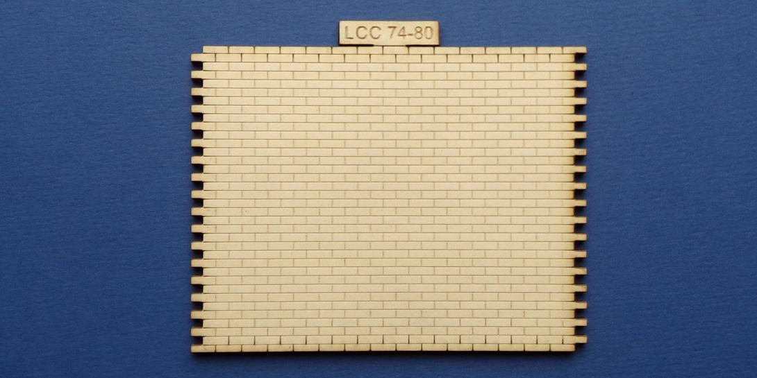 LCC 74-80 O gauge industrial office back wall type 3 Industrial office back wall type 3. Recommended for LCC 74-79.